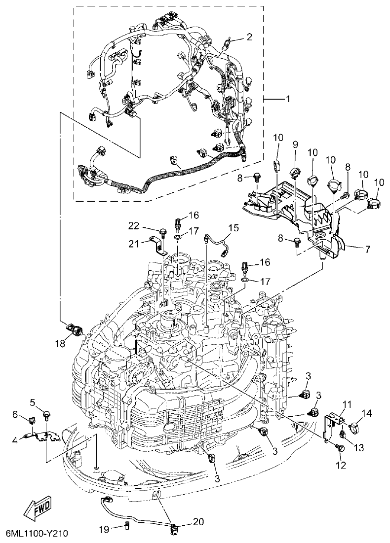 Yamaha F350BST, FL350BST ELECTRICAL 4 parts diagram